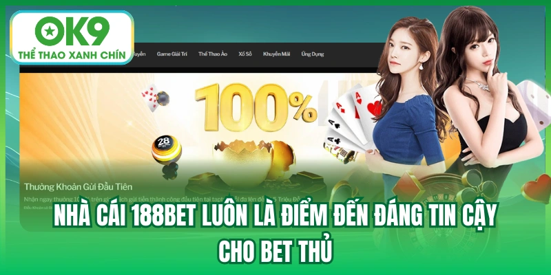 Nhà cái 188bet luôn là điểm đến đáng tin cậy cho bet thủ